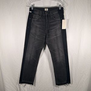 Citizens of Humanity Jeans Women's 27 Black Grey Button Fly High Rise Gia Ankle